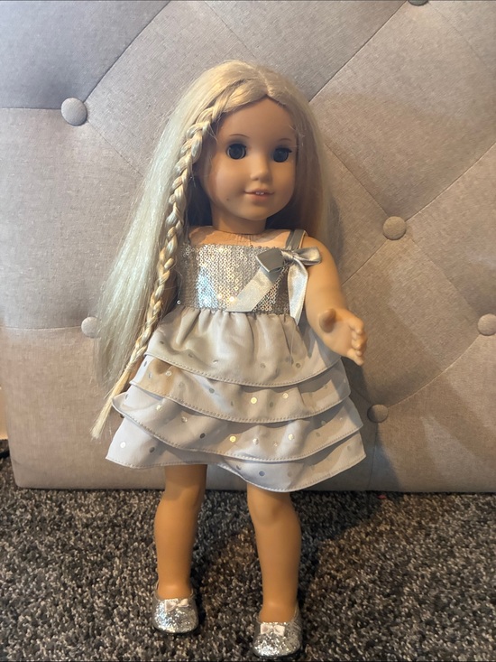 American Girl Other - American Girl Silver Dress And Silver Shoes (Doll Not Included)
